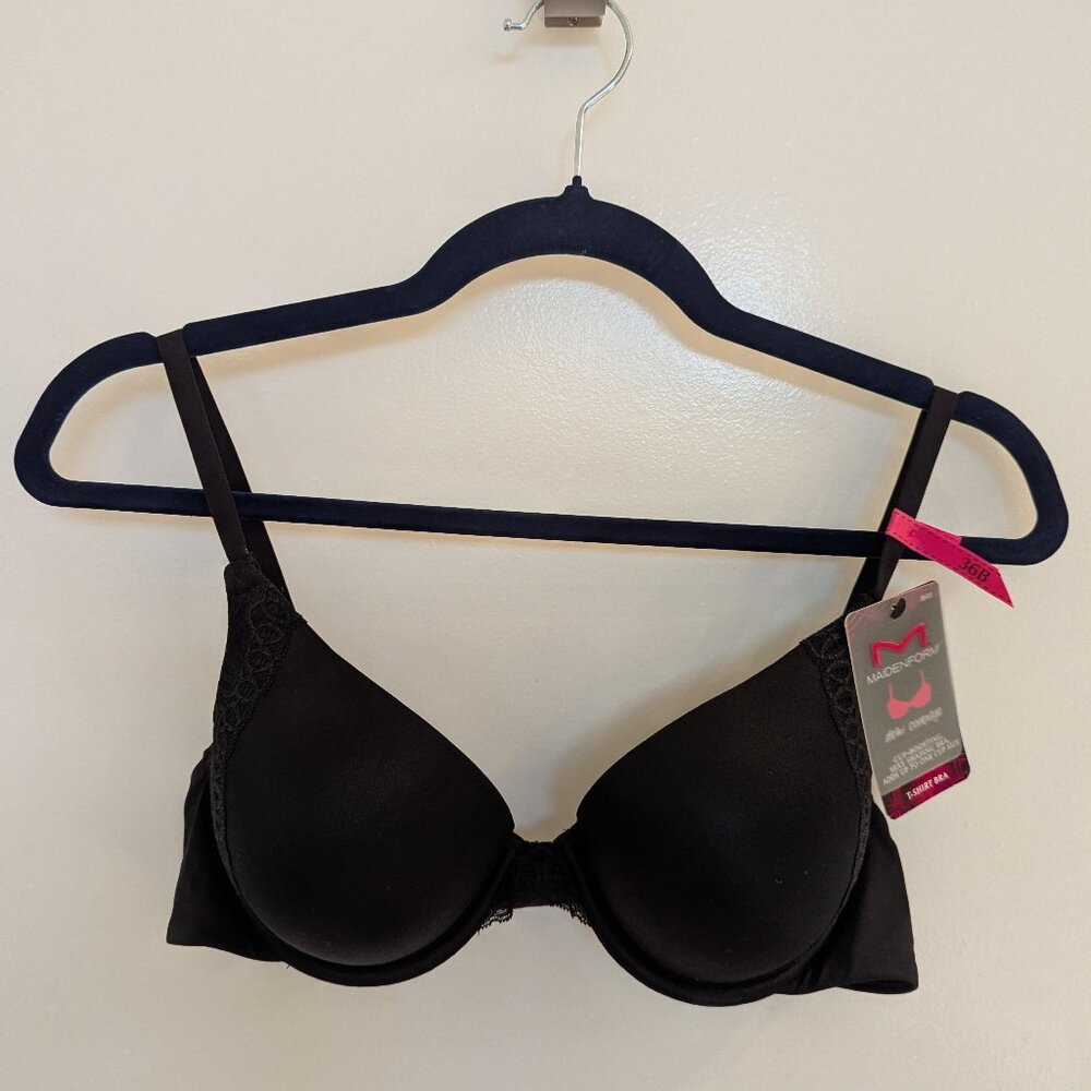 Maidenform Black Underwire T-Shirt Bra Women's Size 36B